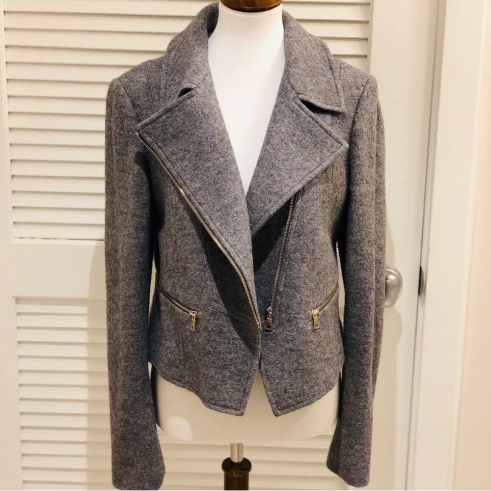 Ann Taylor Gray Wool Blend Jacket NWOT